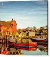 Low Tide And Lobster Boats At Motif #1 Acrylic Print