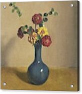 Marigolds In A Blue Vase, Willem Witsen, 1885 - 1922 #1 Acrylic Print