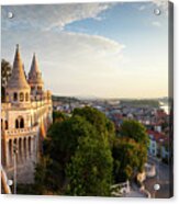 Morning View Of Fisherman's Bastion In Historic City Centre Of Buda. #1 Acrylic Print