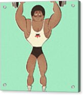 Muscular Man Lifting Weights #1 Acrylic Print