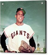 New York Giants Outfielder Willie Mays #1 Acrylic Print