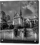 Notre Dame At The Seine, Paris 2016 #1 Acrylic Print