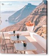 Peaceful View In Santorini, Greece #1 Acrylic Print