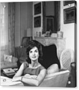 Portrait Of Jacqueline Kennedy #1 Acrylic Print