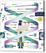 Scientist And Genetic Research #1 Acrylic Print