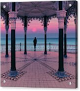 Silhouette Of Girl  On Brighton Bandstand #2 Acrylic Print