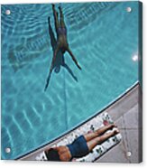 Swimmer And Sunbather Acrylic Print
