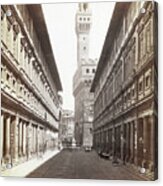 Uffizi Palace And Palazzo Vecchio Acrylic Print