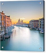 View From Accademia Bridge On Grand #1 Acrylic Print