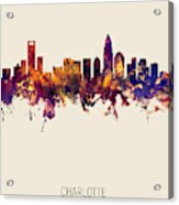 Charlotte North Carolina Skyline #12 Acrylic Print