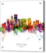 Portland Oregon Skyline #12 Acrylic Print