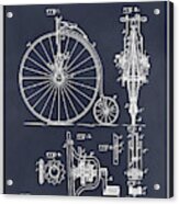 1887 Bouck Bicycle Blackboard Patent Print Acrylic Print
