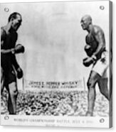 1910 Boxing  Jack Johnson Vs James Jeffries  Worlds Championship Acrylic Print