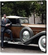 1932 Packard Convertible Coupe With Clark Gable Colorized Image Acrylic Print
