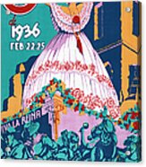 1936 Panama Carnaval Poster Acrylic Print