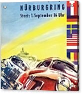 1950s Nurburgring Racing Poster Acrylic Print