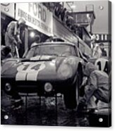 1960s Rainy Pit Stop At Le Mans Acrylic Print