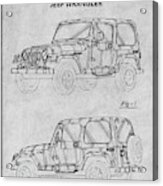 1997 Jeep Wrangler Gray Patent Print Acrylic Print