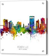 Asheville North Carolina Skyline #2 Acrylic Print