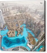 Dubai - View From Burj Khalifa Tower #2 Acrylic Print