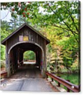 Fall Colors Over The Babs Covered Bridge #2 Acrylic Print