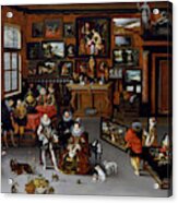 The Archdukes Albert And Isabella Visiting A Collector's Cabinet #2 Acrylic Print