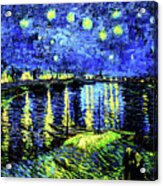 Starry Night Arles By Van Gogh Acrylic Print