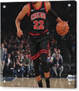 Chicago Bulls V New York Knicks #27 Acrylic Print