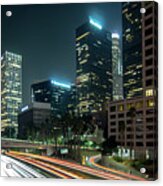 Los Angeles, Urban City At Sunset With Freeway Trafic  #3 Acrylic Print
