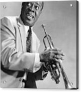 Louis Armstrong Holding Trumpet #3 Acrylic Print