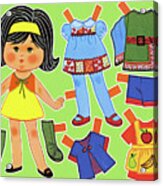 Paper Doll And Clothing #4 Acrylic Print
