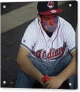 Cleveland Indians Fans Gather To The #5 Acrylic Print
