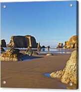 Rock Formations At Low Tide On Bandon #5 Acrylic Print