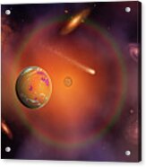 An Alien Exoplanet Orbiting Its Distant #6 Acrylic Print