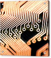 Close-up Of A Circuit Board #6 Acrylic Print
