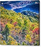 Blue Ridge And Smoky Mountains Changing Color In Fall #69 Acrylic Print