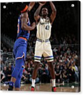 New York Knicks V Milwaukee Bucks Acrylic Print
