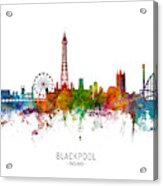 Blackpool England Skyline #8 Acrylic Print