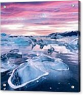 Icebergs In Jokulsarlon Glacial Lagoon #9 Acrylic Print