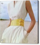 A Belted Dress At The Beach Acrylic Print