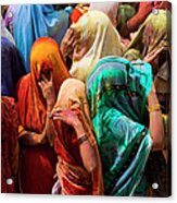 A Colorful Crowd Of People Celebrate Acrylic Print