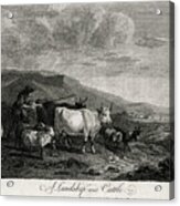 A Landskip And Cattle, 1774. Artist Acrylic Print