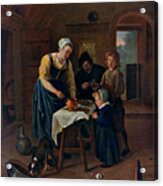 A Peasant Family At Meal-time Grace Acrylic Print