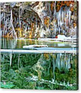 A Serene Chill - Hanging Lake Colorado Panorama Acrylic Print