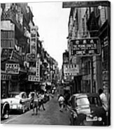 A Street Of Hong Kong 1962 Acrylic Print