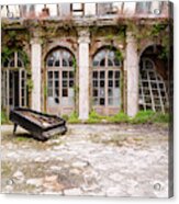 Abandoned Piano In Courtyard Acrylic Print