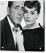 Actors Humphrey Bogart And Audrey Acrylic Print