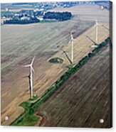 Aerial Photo Of Wind Farm Acrylic Print