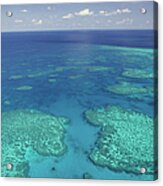 Aerial View Of The Great Barrier Reef Acrylic Print