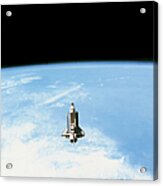 Aerial View Of The Space Shuttle In Acrylic Print